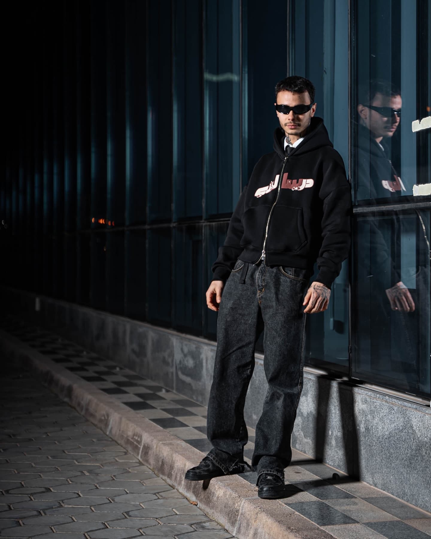 Black Signature Zip Hoodie editorial